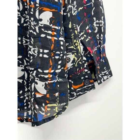 CAbi Festival Geometric Blouse Button Down Long Sleeve Shirt Size Large - Picture 8 of 9